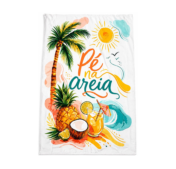 canga de praia tropical pé na areia com estampa verão canga de praia tropical pé na areia com estampa verão