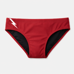 sunga masculina vermelha com estampa de raios laterais