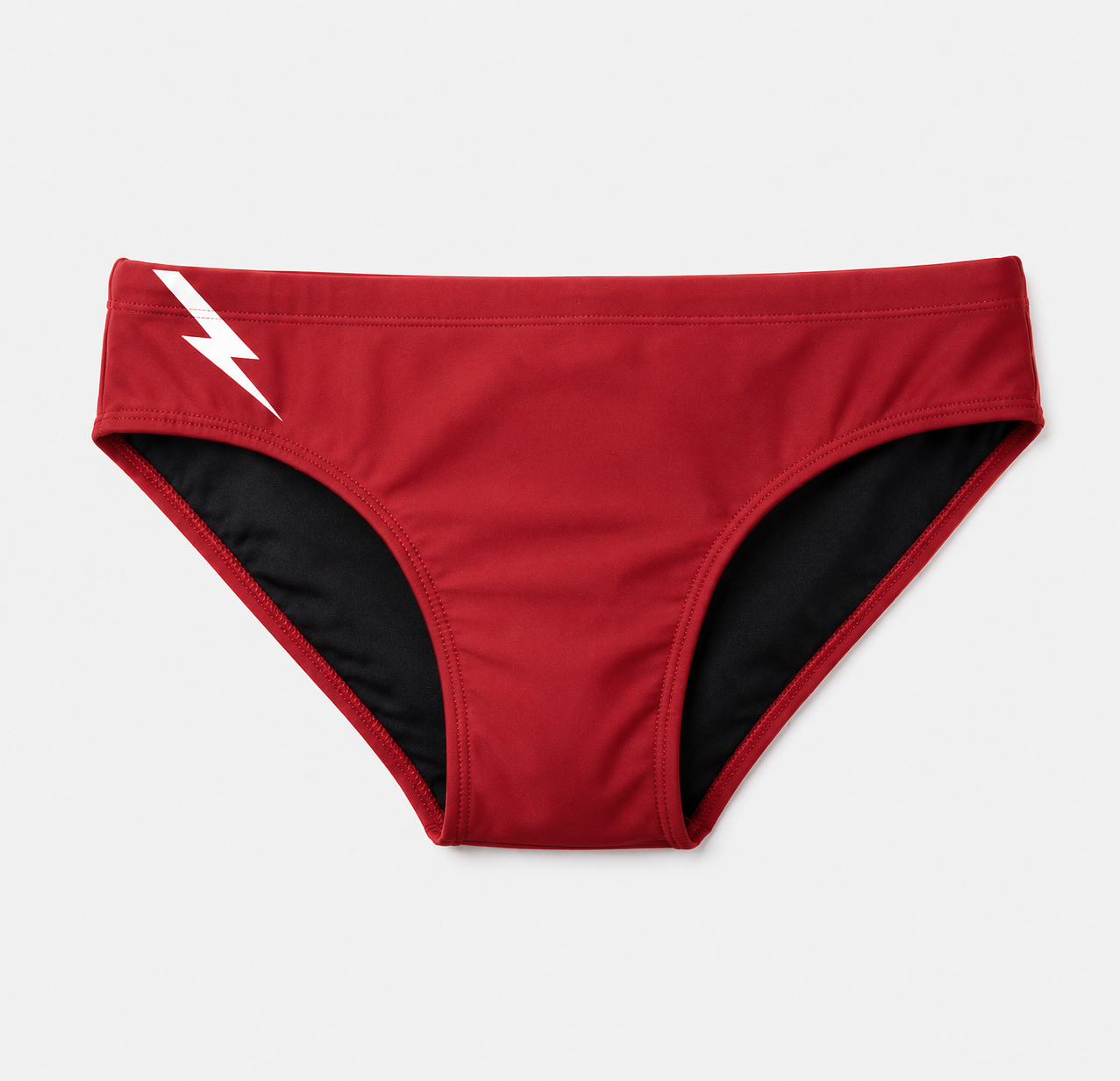 sunga masculina vermelha com estampa de raios laterais sunga masculina vermelha com estampa de raios laterais