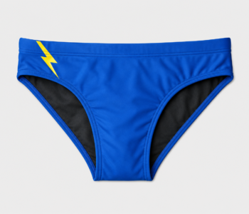 sunga masculina azul com estampa de raios laterais