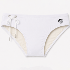 sunga masculina clássica branca com cordão ajustável